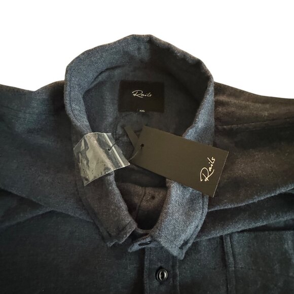 Rails Men's Dark Blue Button-Down Flannel Long Sleeve Shirt, Size XXL NWT - Picture 5 of 9